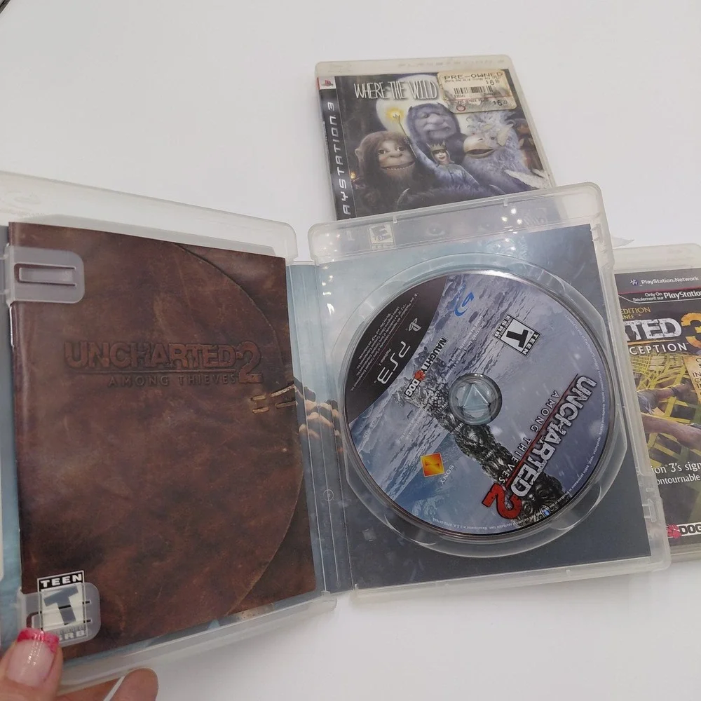 Lot Uncharted 2 & 3 Drakes Deception GOTY PS3 Where The Wild Things Are Complete